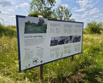 Sign about shell holes at La Boisselle