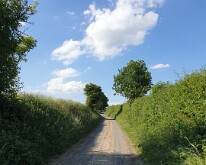The sunken road between Trones Wood and Longueval that Major Donald Hunt refers to in his diary