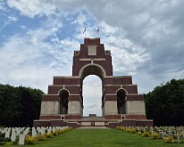 The Thiepval Memorial from the cemetery side