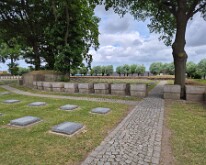 The line of the German front line at the German cemetery