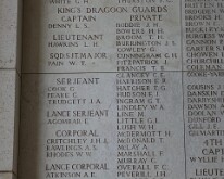 KIng's Dragoon Guards on the Menin Gate